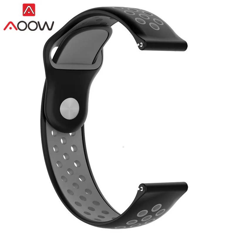 20 мм силиконовый ремешок для часов samsung Galaxy Watch Active 42 мм gear S2 классический Huami Amazfit BIP huawei watch 2 спортивный ремешок