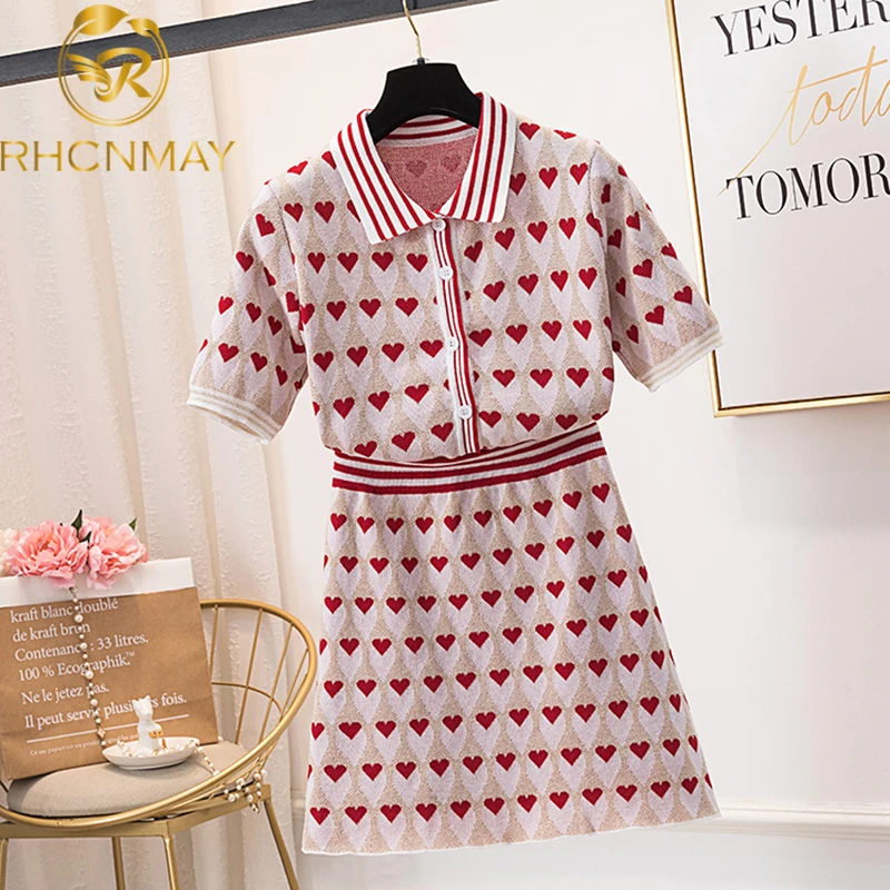 Женский трикотажный костюм с юбкой весенне летний комплект из свитера короткими