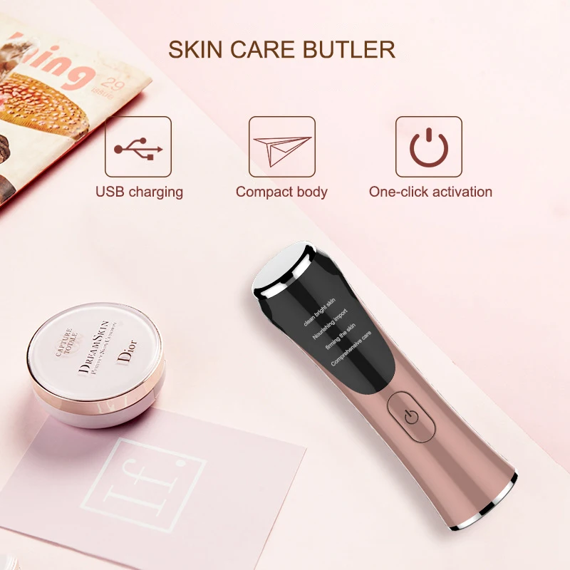

Ultrasonic EMS Skin Care Device Massager Electric Heating Microcurrent Face Lifting Face Spa Import Export Ion Beauty Machine