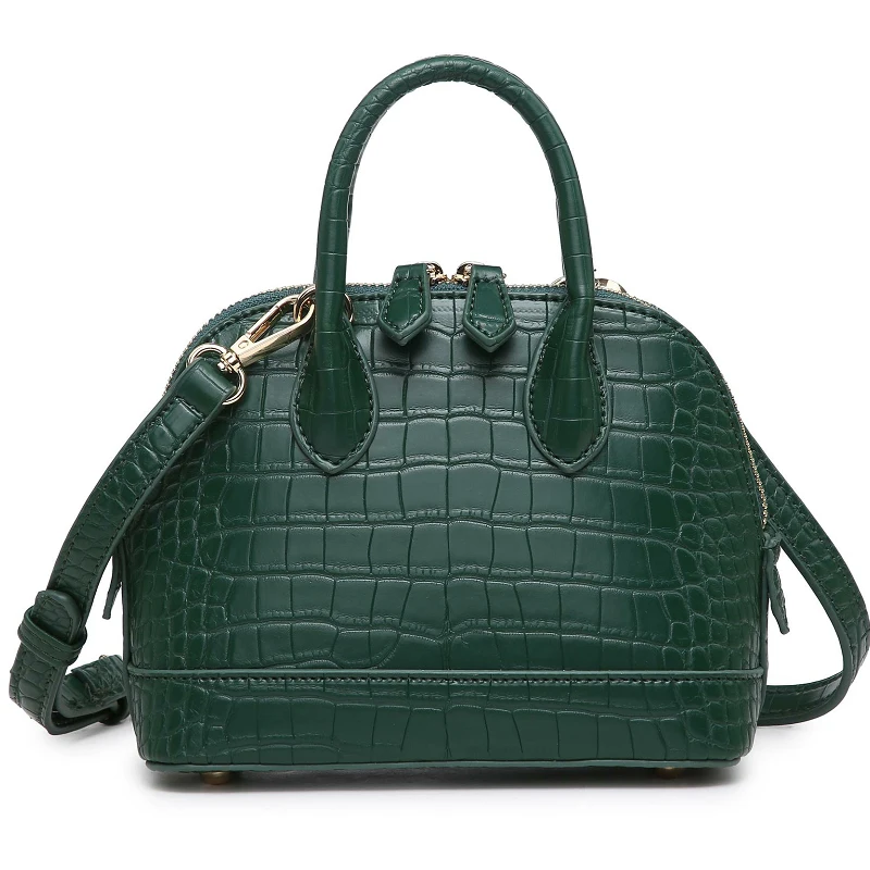 

2021 New Matte Crocodile Leather Shell Bags Ins Fashion Shoulder Handbag Elegant Lady Tote Purse Hot Sales