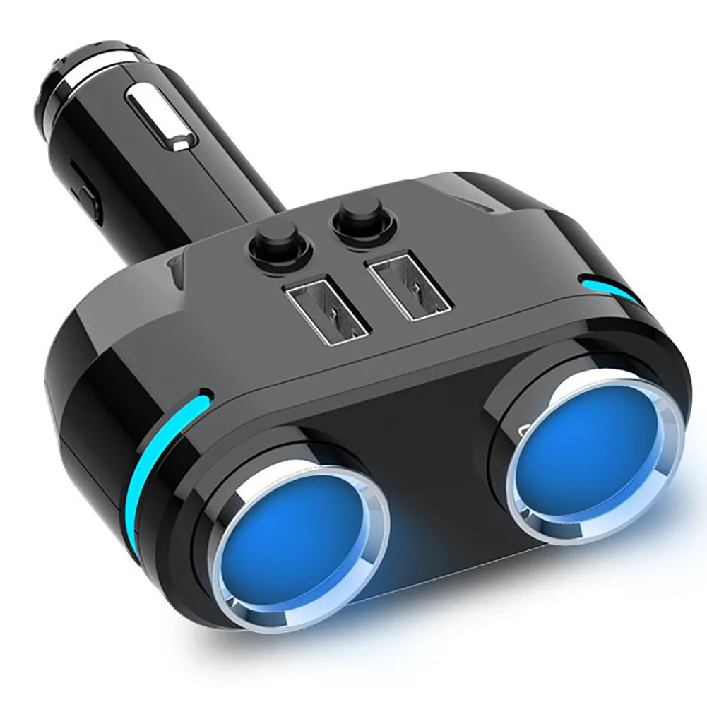 Разветвитель автомобильного прикуривателя 12-24 В фоторозетка с ЖК-дисплеем на 1 А +