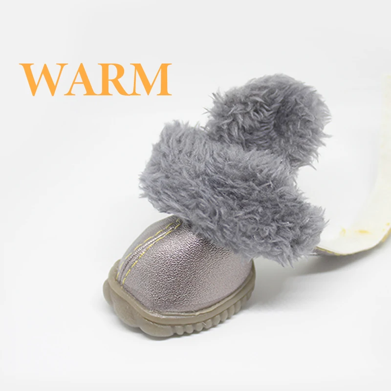 Pet обувь зимние супер теплые 4 шт./компл. для больших собак ботинки хлопок носки с