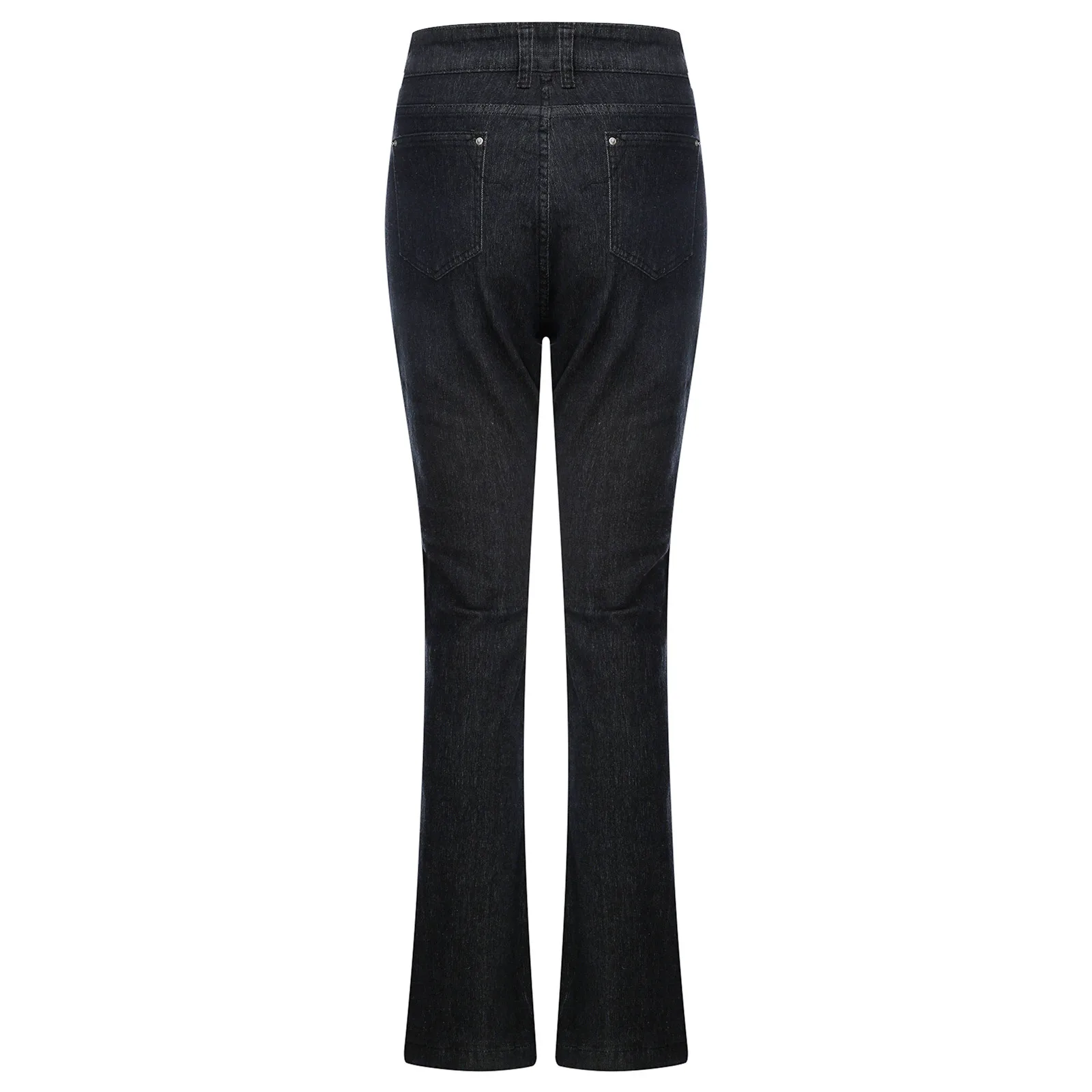 

Women's 2021 New Fashion And Casual Black Solid Color Sashes Bow Pocket High-Waisted Slimming Jeans Skinny Bell-bottom Trousers