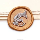 Печать Koi, печать рыбы, счастливый воск уплотнение комплект печатей, Koi рыба уплотнения, подарочная упаковка японское уплотнение
