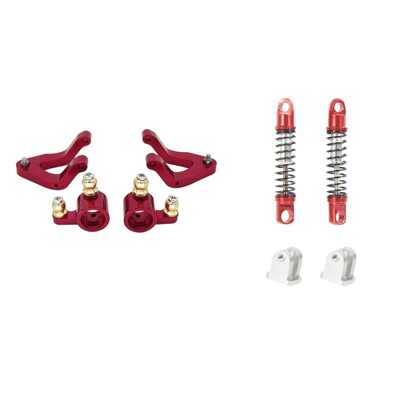 

for WPL D12 1/10 Metal Lower Swing Arm & Steering Cup Knuckle & Front Shock Absorber Damper with Fixed Seat Modification