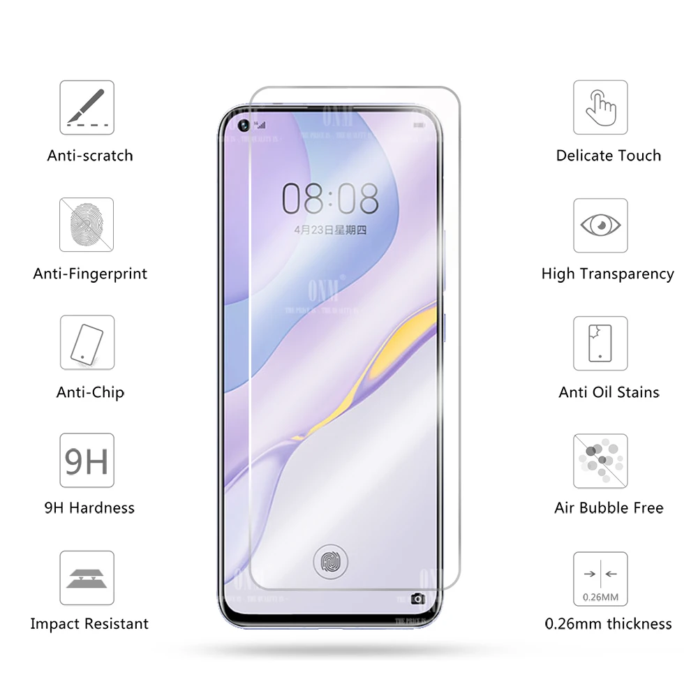 10 шт Nova 7 закаленное стекло для Huawei nova 5G 6 53 Защитная пленка экрана 5G|Защитные