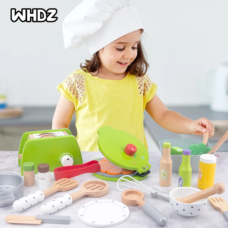

DIY Wooden Kitchen Toy Pretend Play Simulation Model Set Cutting Fruit Vegetable Educational Toys Gift For Children Kids