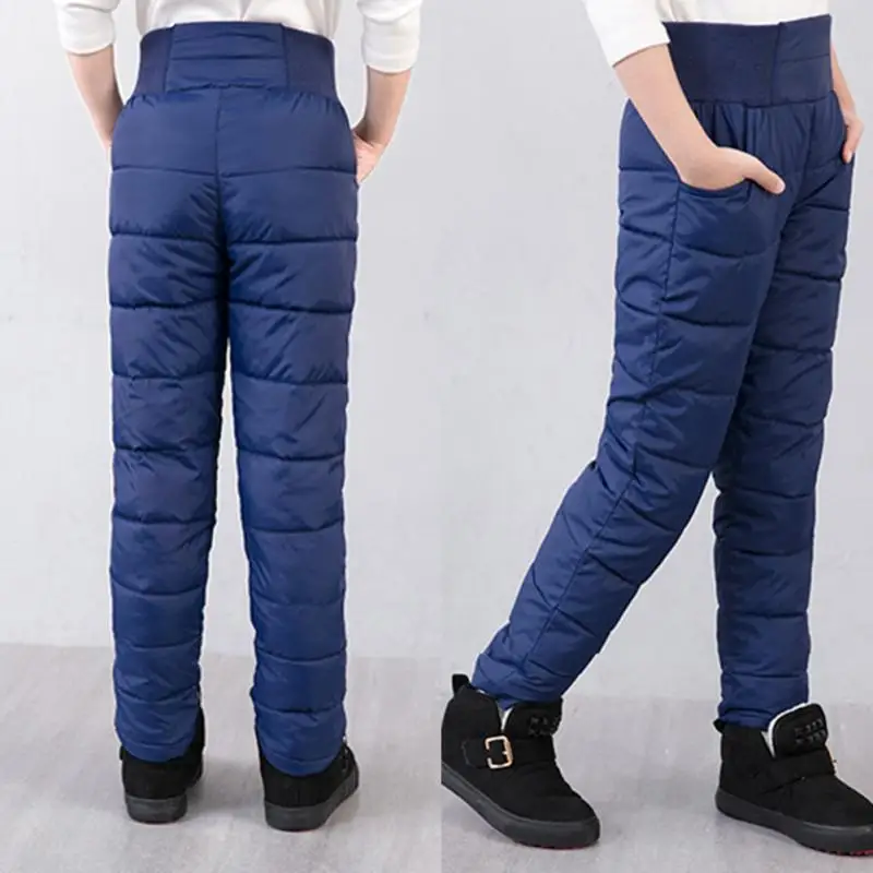 Распродажа зимних детских пуховых хлопковых длинных штанов утепленная тонкая