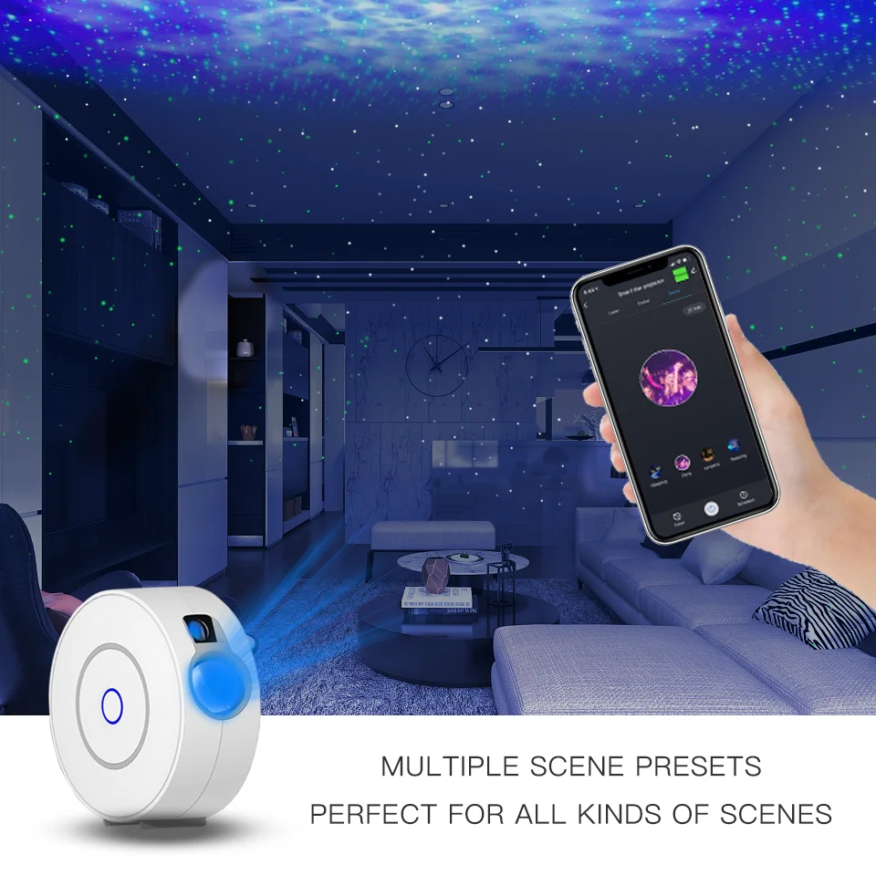 Умный проектор Tuya Smart Star для умного дома с Wi-Fi лазерный звездного неба