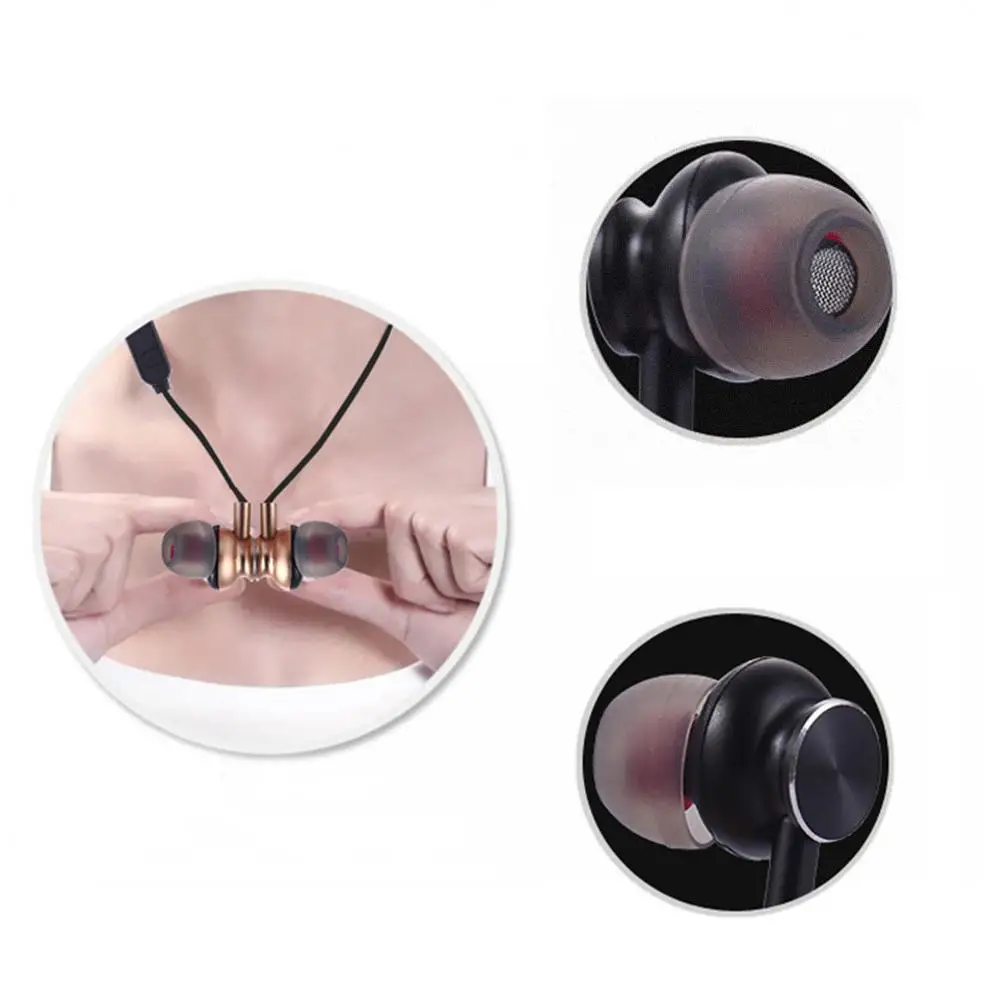 

M6 Sports Neckband In-ear Magnetic Ear Tips Phone Wireless Bluetooth Earphones with mic for Smart Phone