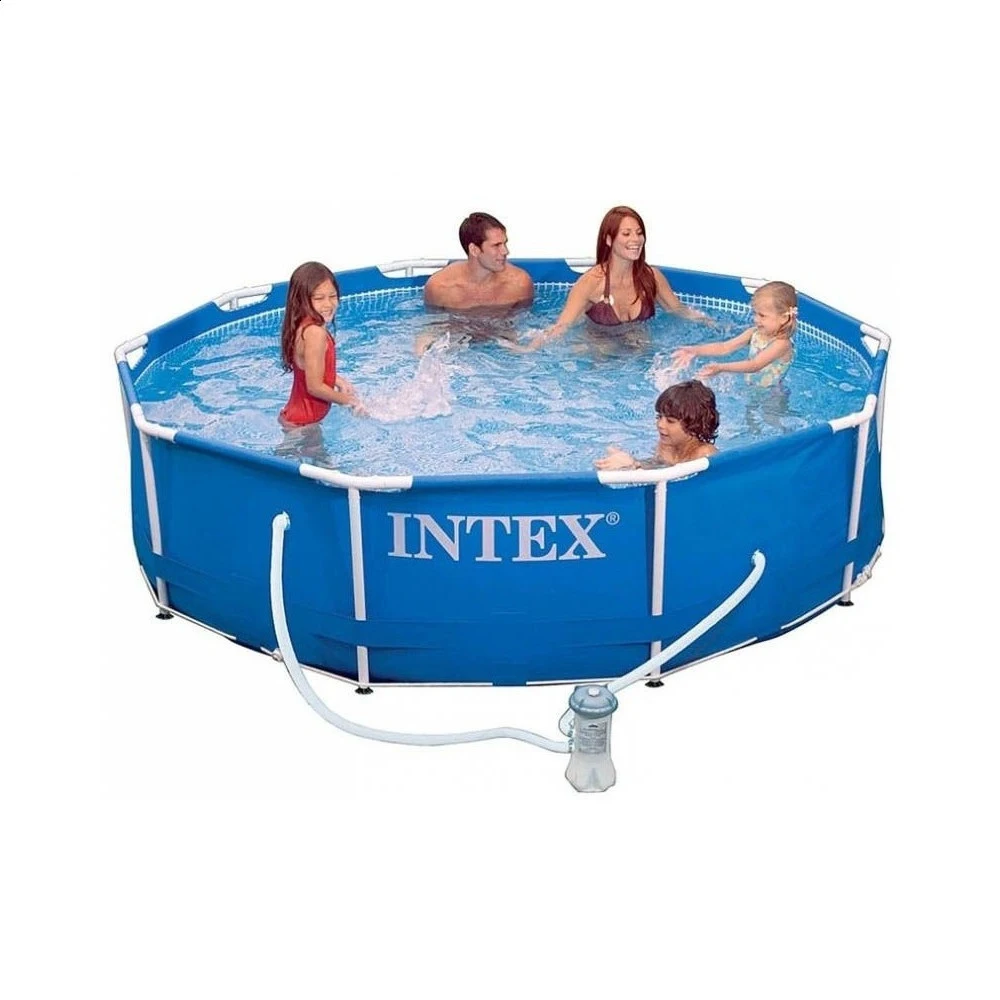 

Intex металлическая рама для бассейна 305x76 см 4485l насос с фильтром 1250 л/ч рамка для бассейна надувная раковина для загородного дома