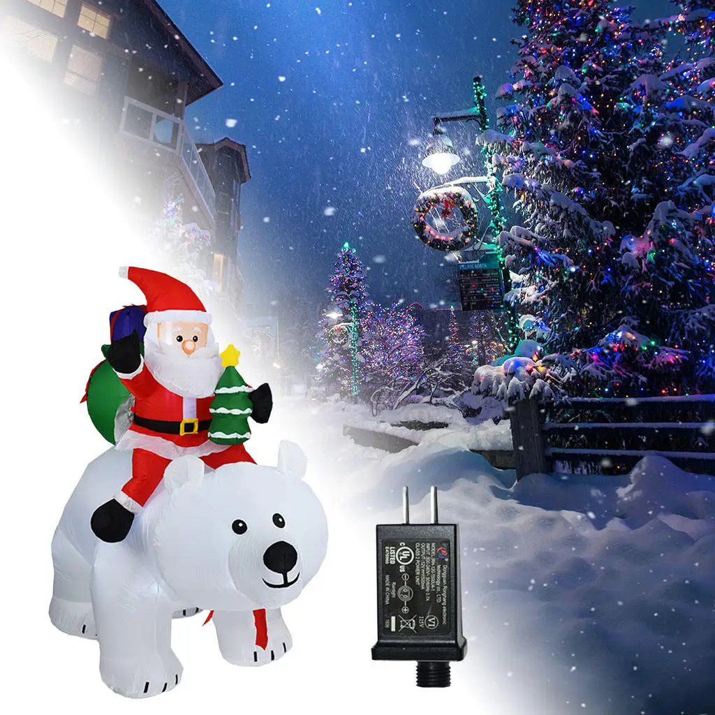 

Светодиодные лампы, надувная кукла Санта-Клауса, домашний декор для всей семьи, снеговик, Рождественский Декор для детей, подарки, рождестве...