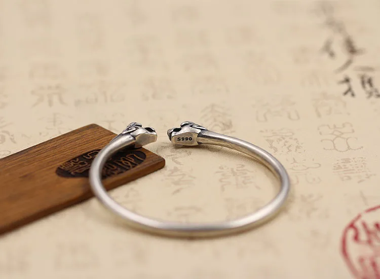 Браслет из стерлингового серебра 925 пробы кольцо для женщин и мужчин в ретро