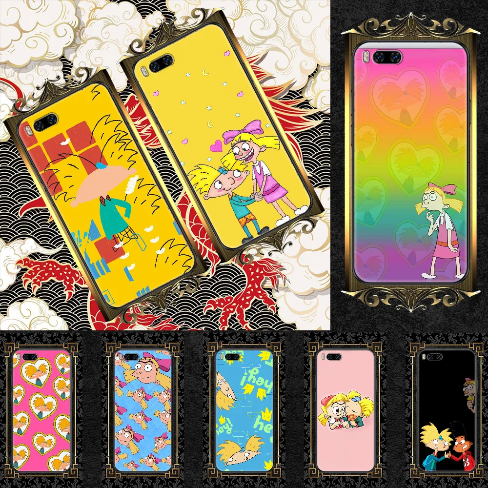 

Hey Helga Arnoldes Pataki Cartoon Phone case For Xiaomi Mi Max Note 3 A2 A3 8 9 9T 10 Lite Pro Ultra black silicone prime tpu