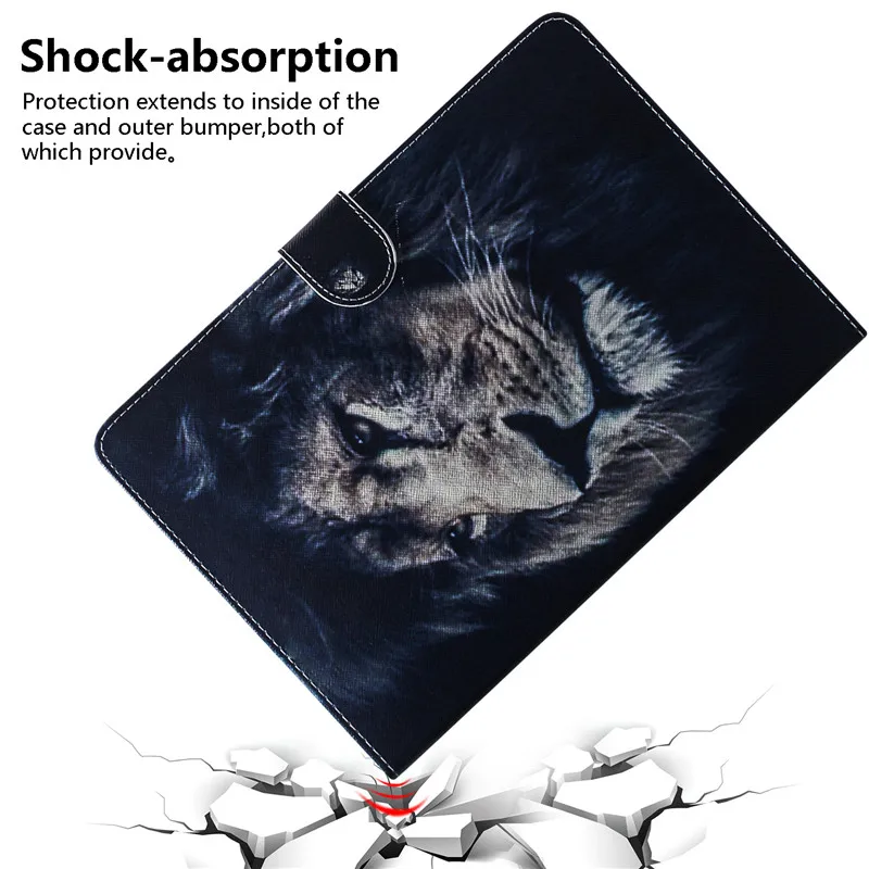 Модный кожаный чехол для планшета с изображением тигра льва панды Samsung Galaxy Tab A A2