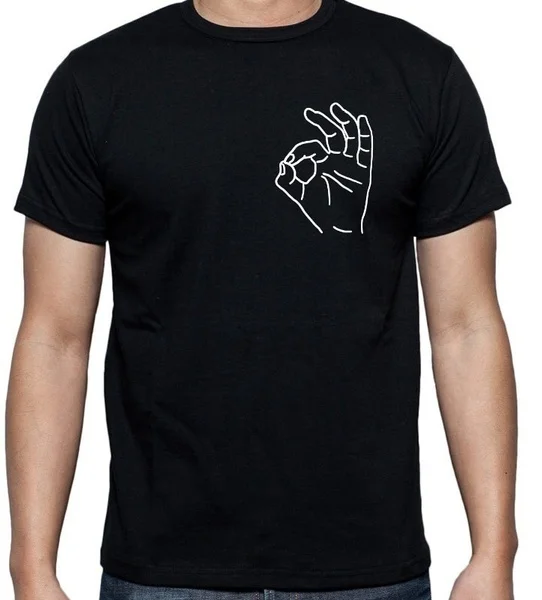 

OK Hand Gesture Sign Meme Inspired T-shirt Mens Fashion Casual T-shirt Round Neck Short Sleeves T Shirt Cool Tops Clothing