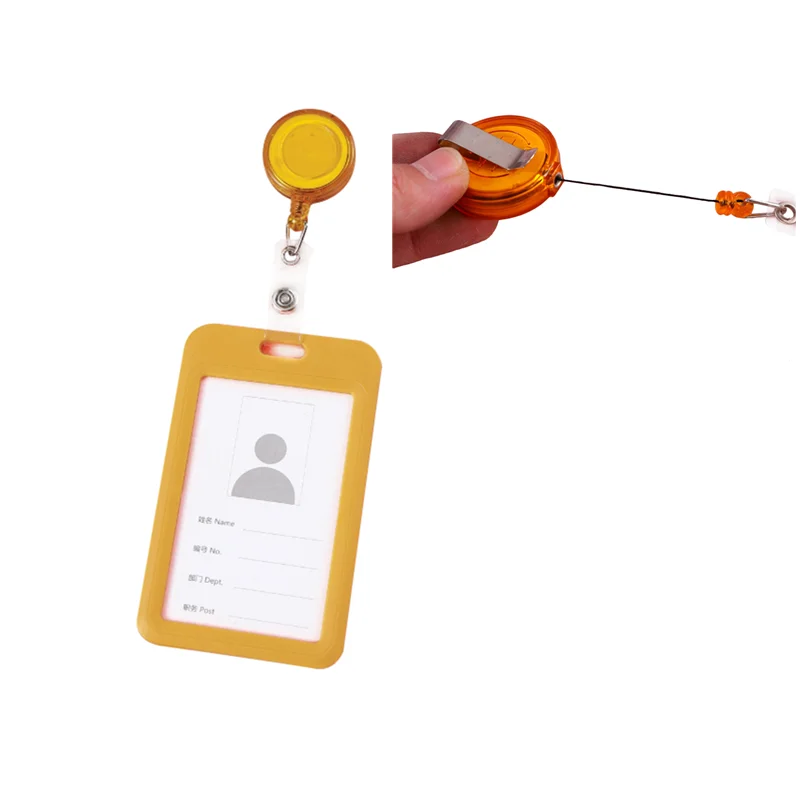 Твердые Цвет Пластик работы держатель для карт с рулеткой студентов медсестер