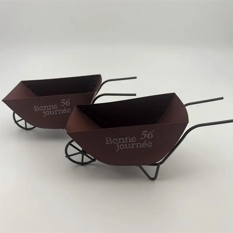 

10Pcs/Lot 13.5x5xH6CM Mini Garden Carts Trolley Party Favor Monocycle Wheelbarrow Gift Metal Souvenir