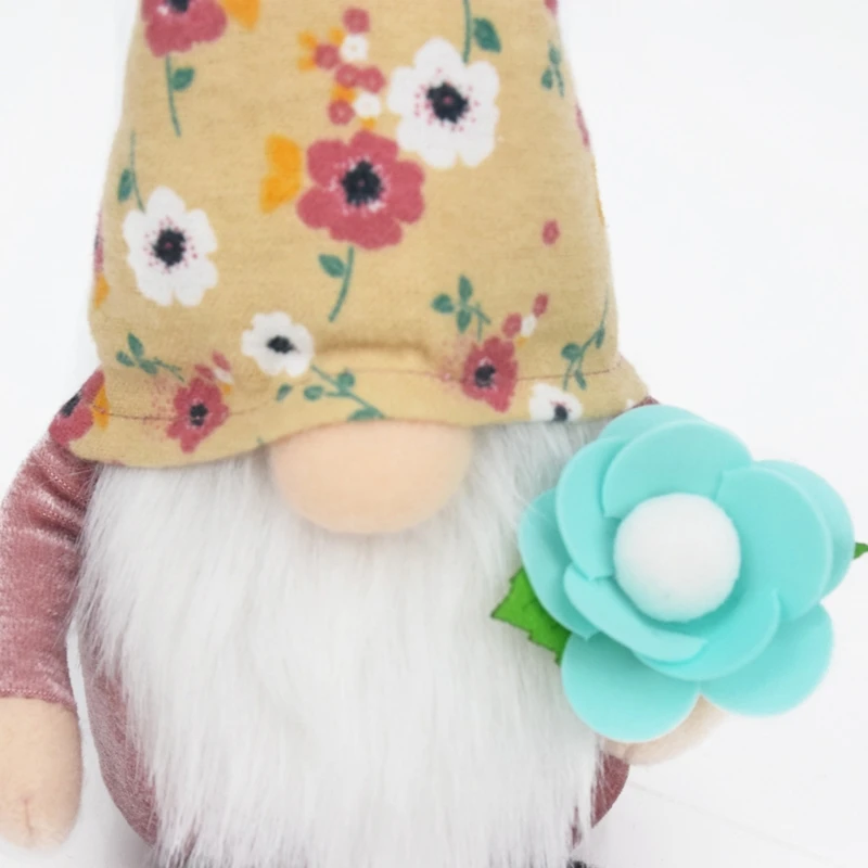 

Flower and Butterfly Gnome Swedish Tomte Gnome Home Decoration Mother's Day Gift Scandinavian Figurine Nordic Plush Home 28GF