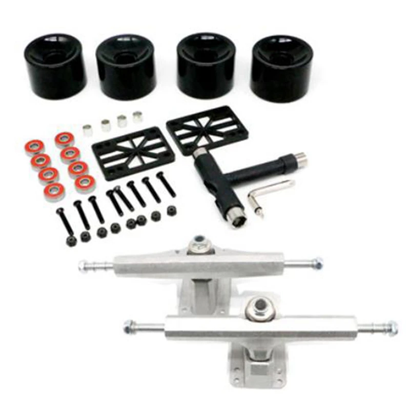

6.25Inch Skateboard Truck with Wheels ABEC Bearings Combo Set,CX4 Skateboard Brige,Skateboard Wheels,T Type Tool,Bearing