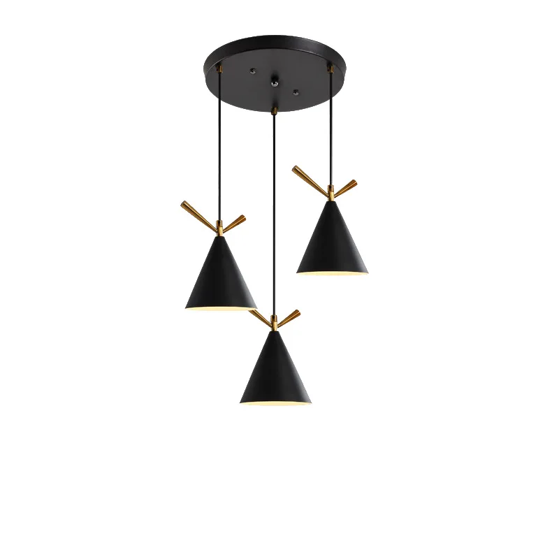 Креативный подвесной светильник с тремя головками современный модный для бара