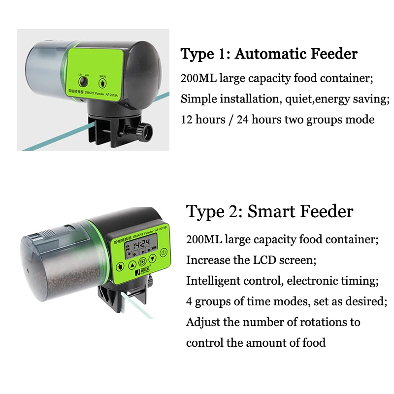 1pc Smart Automatic Fish Feeder Aquarium Tank Auto Feeding Dispenser with LCD Indicates Timer fish food aquarium feeder | Дом и сад
