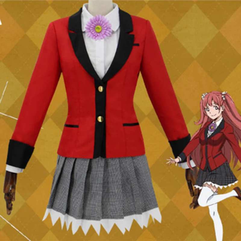 Костюм для косплея аниме Cos Kakegurui косплей костюм джабами юмеко школьное платье JK