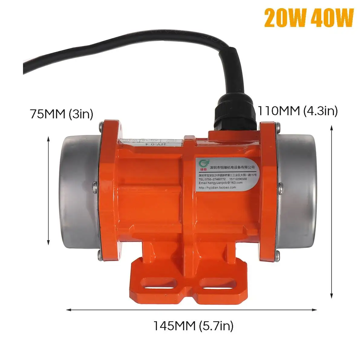 [В наличии] 20/40/60W 220V Регулируемый Скорость Вибрационный Мотор для загрузочный