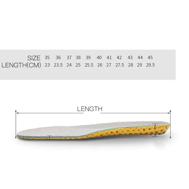 Унисекс мягкие ортопедические стельки для обуви из пены с эффектом памяти