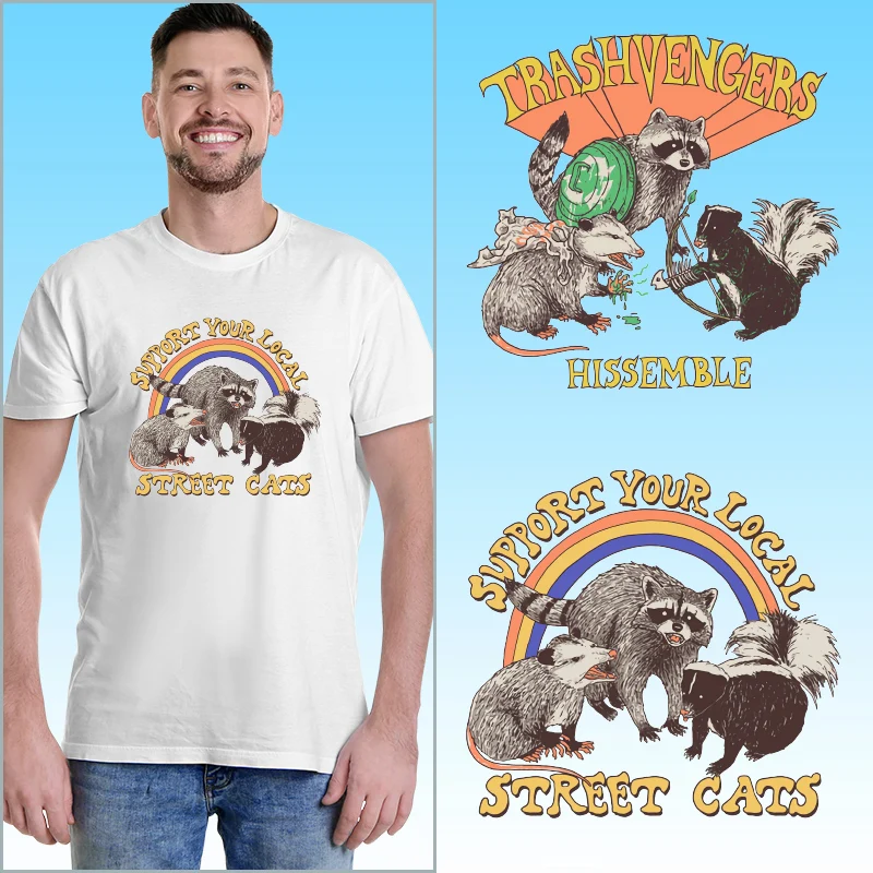 Мышь кошки милые животные термонаклейки тепловые виниловые наклейки для глажки