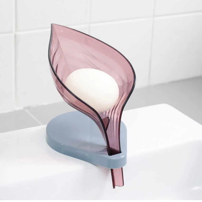 Ящик для мыла в форме листа держатель ванную комнату поднос хранения посуды