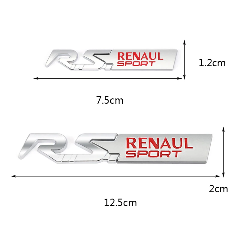 Автомобильная наклейка RS с спортивной эмблемой для Renault Clio Scenic Logan Megane Koleos Sandero