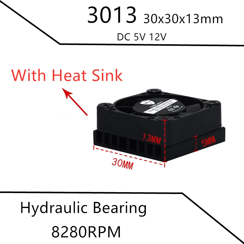 NEW 3013 30x30x13mm Graphics Card cooling fan Fluid Bearing 5V 12V 0.07A 8280RPM cooling fan with 2pin
NEW 3013 30x30x13mm Graphics Card cooling fan Fluid Bearing 5V 12V 0.07A 8280RPM cooling fan with 2pin