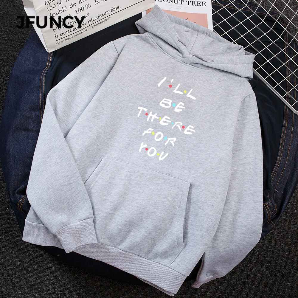 

JFUNCY Autumn Winter Women Thick Pullovers Casual Loose Coats Woman Long Sleeve Hooded Sweatshirt Printed Fleece Sportswear