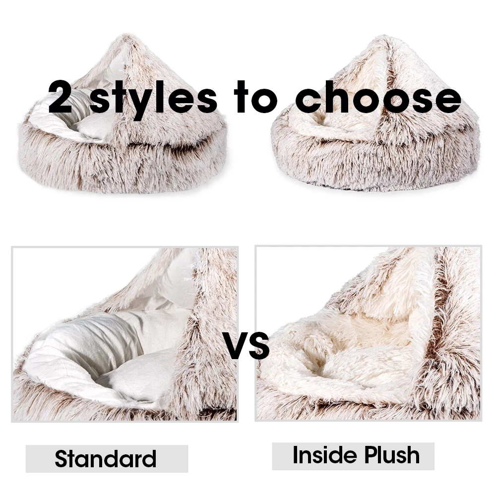 Стильная мягкая кровать для собак и кошек круглые плюшевые теплая длинная