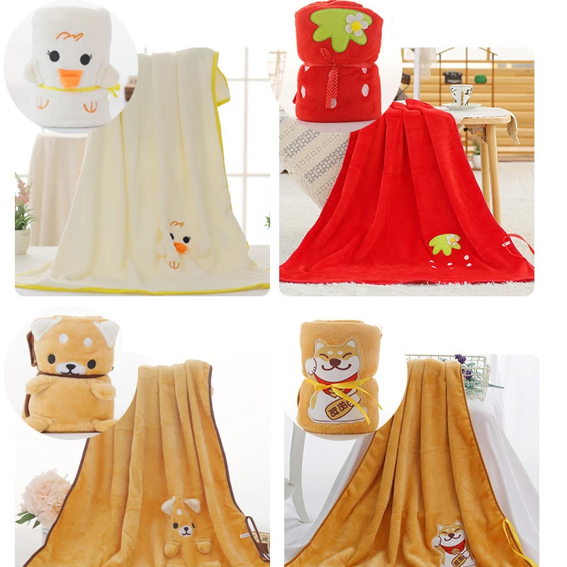 Single Blanket Cartoon Flannel Green Yellow Grey Bedspread Thicken Plush Cover for Bed Sofa Sleeping | Дом и сад