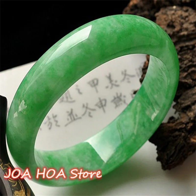 

Hand Ornaments Full Green Emerald Jade Bracelet Women Natural Burma Jadeite Bangle HandRing Jewelry