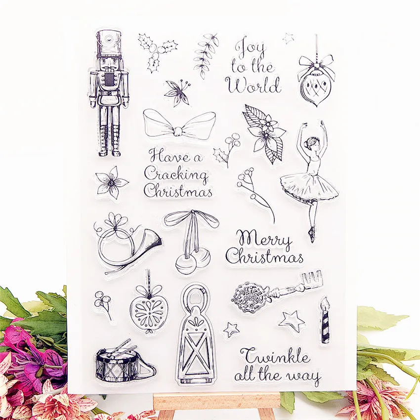 

Прозрачные штампы 16,5*22,5 см в виде пасхальных деревьев/Силиконовые пломбы, роликовые штампы для самостоятельного изготовления фотоальбомов...