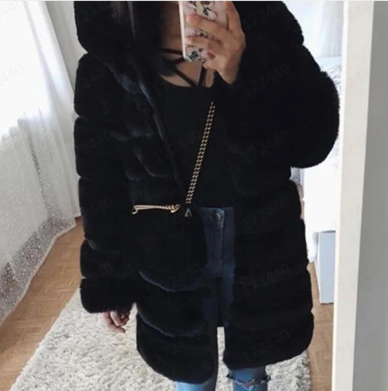 

Mazefeng 2020 Casual Hooded Coats Winter Fleece Plus Size Warm Thick Faux Fur Jacket Coat Women Pockets Plush Overcoat Outwear