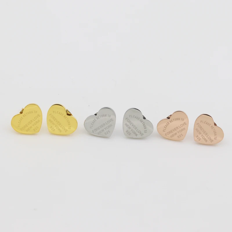 BORASI Fine Jewelry сердце навсегда серьги "любовь" Золотые женские очаровательные серьги pulseiras модные серьги для вечной любви женщины
