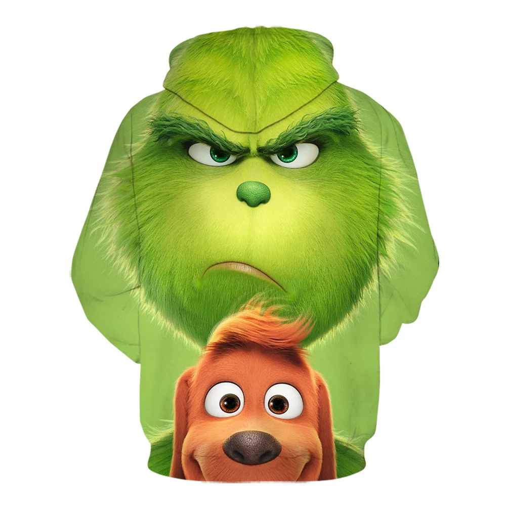 Лидер продаж, пуловер Grinch с полным лицом, мужские толстовки, 3D худи, мужская толстовка с принтом, толстовка в стиле хип-хоп с капюшоном, уличная одежда, забавная спортивная одежда