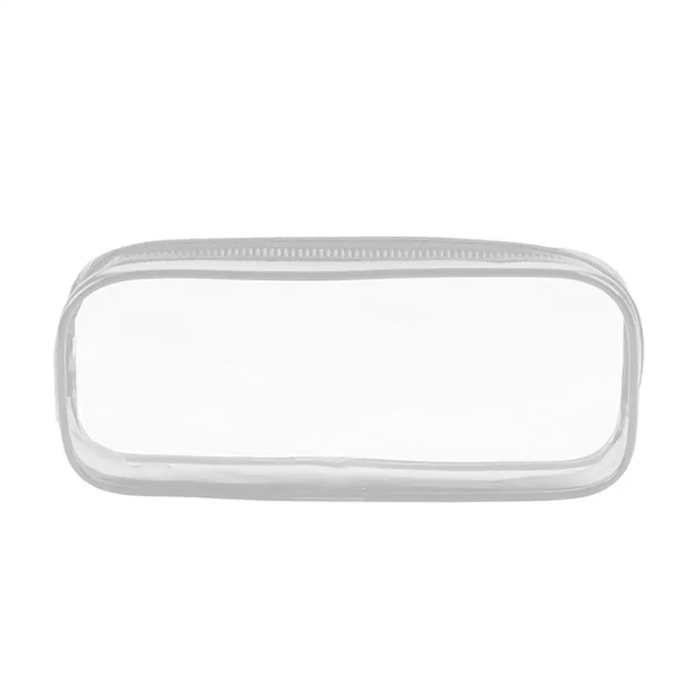 

Transparent PVC Pencil Case Black And White Student Stationery Pencil School Case Zipper Supplies C2L4