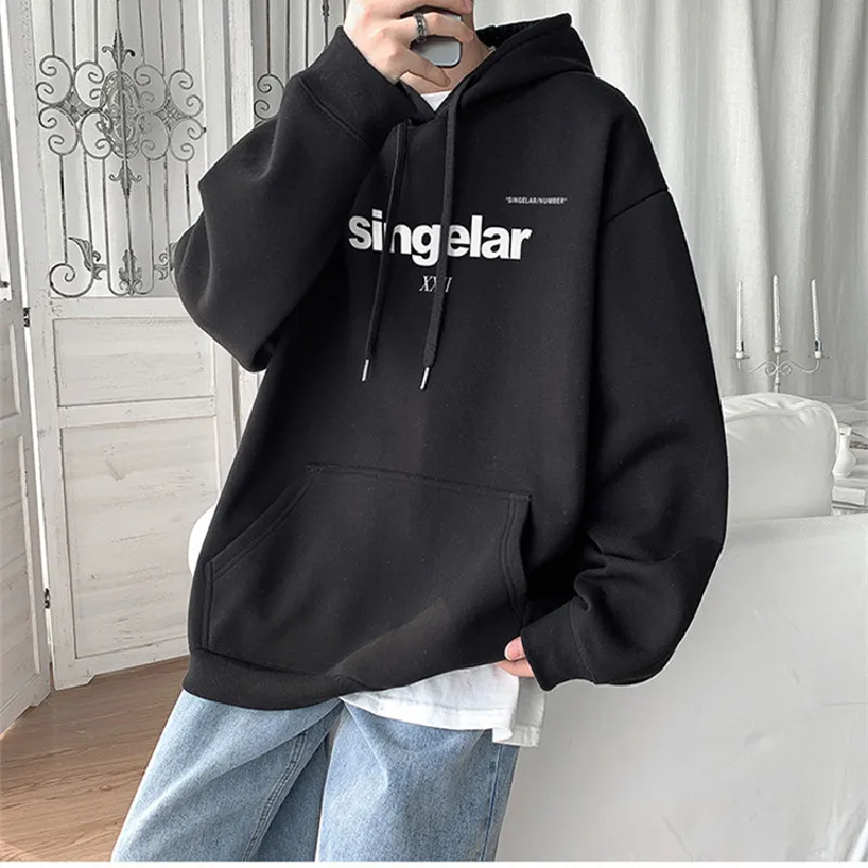 

2021 sports hoodie, trendy cotton loose letter print jacket, men's top, coat size M--5XL