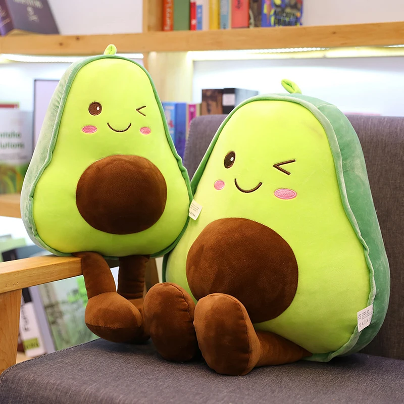 

Cute 3D Avocado Stuffed Plush Toy Filled Doll Cartoon Fruit Cushion Pillow Soft Plush Doll Toy Child Baby Girl Birthday Gift