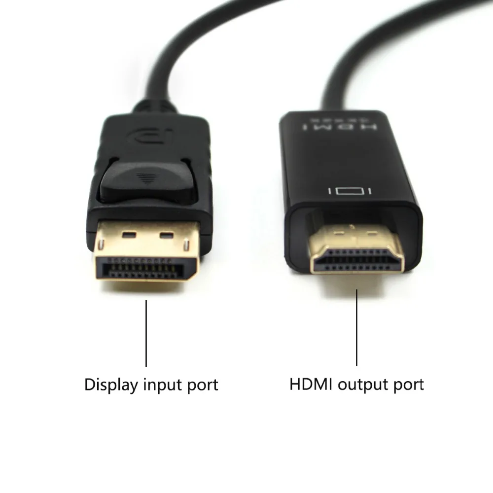 1,8 м Кабель DP-HDMI 1080P папа-папа DisplayPort к HDMI аудио кабель-адаптер Шнур для ПК HDTV проектор ноутбук 4K