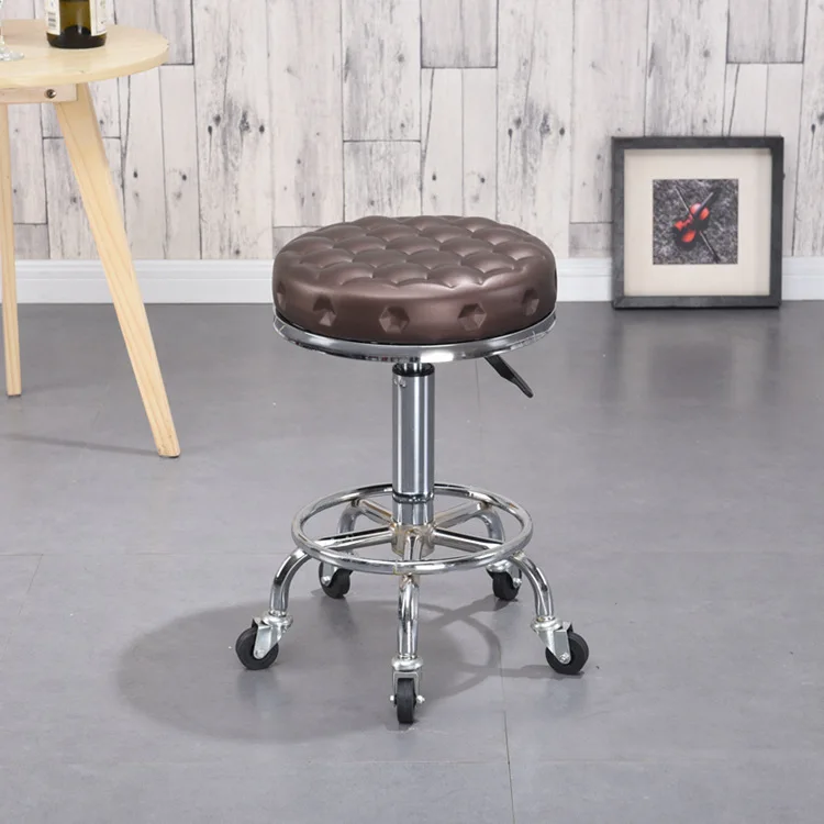 Simple and Comfortable Bar Stool Lifting Rotary Chair Laboratory Beauty Salon Office High |