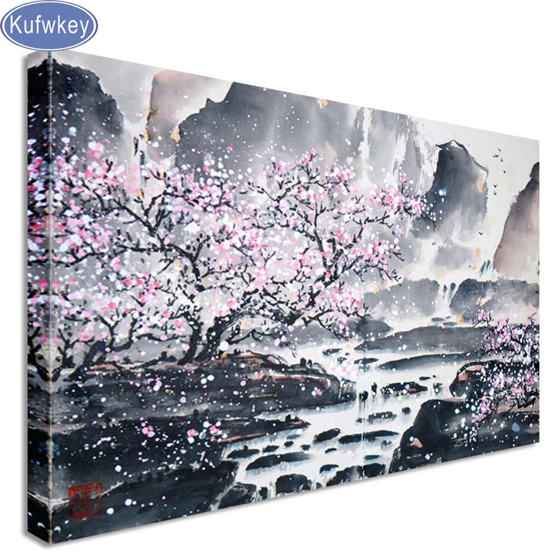 Алмазная вышивка sakura цветок мозаика алмазная крестиком на рисунке живопись