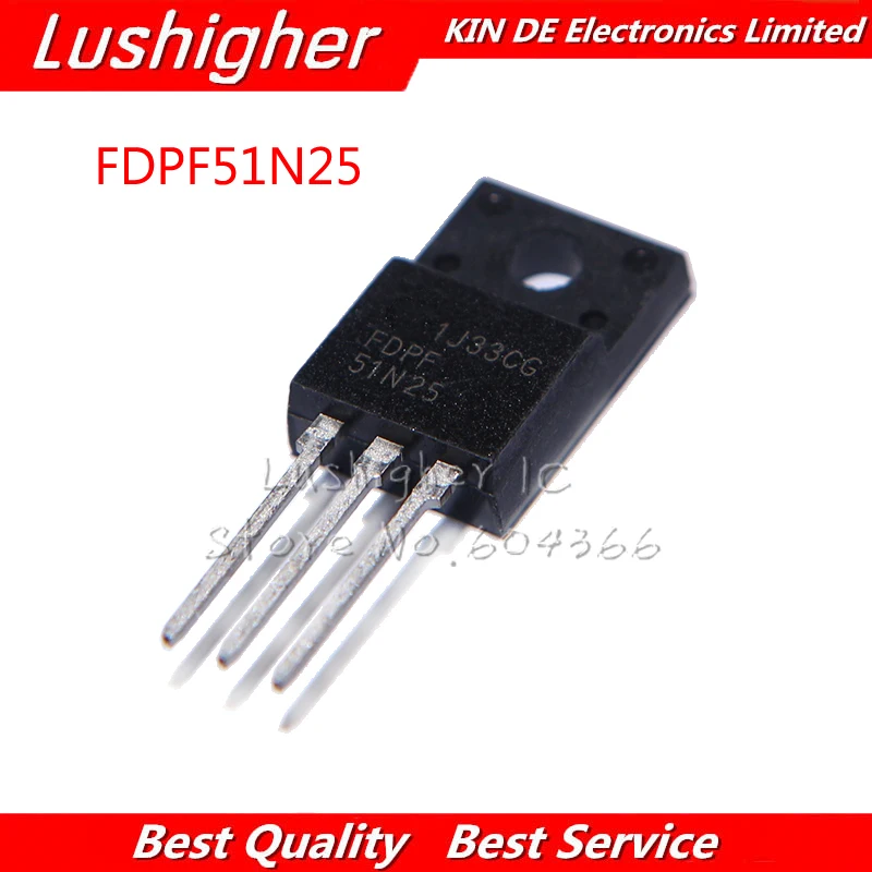 5pcs FDPF51N25 TO-220F 51N25 51A 250V MOS-N | Электронные компоненты и принадлежности