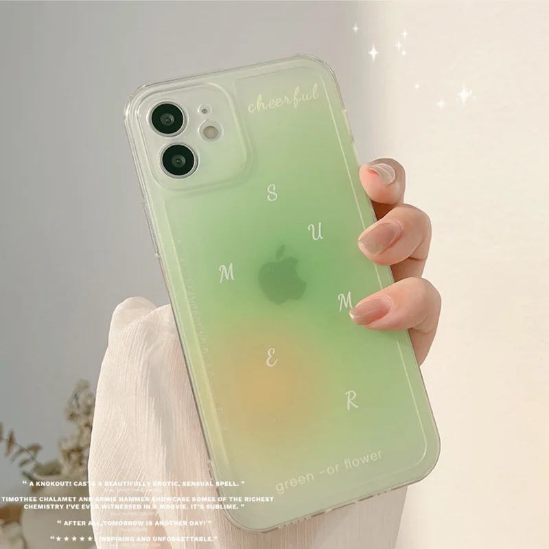 

Green Orange Blooming Covers Cases For iPhone 13 13mini 13Pro 13ProMax 12 12min 12Pro 12ProMax 11 11Pro 11ProMax X XS XSMAX XR