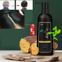 plant extracts oil control hair dye shampoo white to black hair shampoo polygonum multiflorum black nourishing hair care shampoo